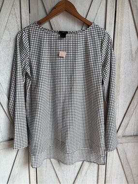 Ann Taylor Petite NWT Geometric Geo Print Long Sleeve Blouse Tunic MP